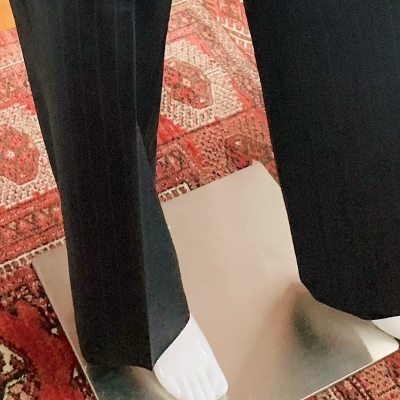 Shiny Black Double Collar Long Blazer & pants suit 100% fine wool W red stripes - Picture 13 of 16